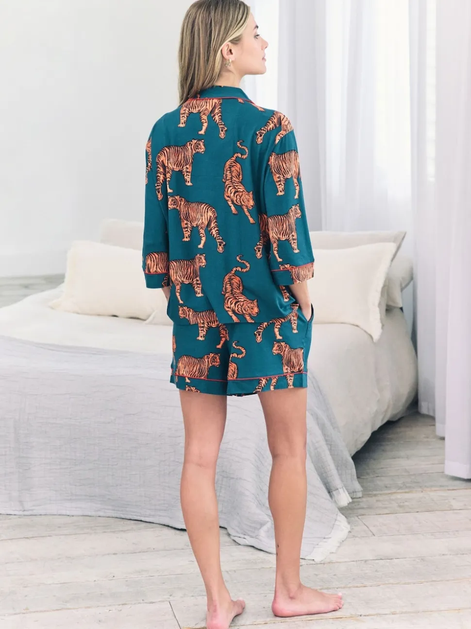 Chelsea Peers pyjama long imprimé tigre