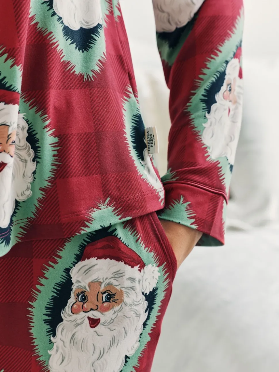 Chelsea Peers pyjama long imprimé Père Noël Jolly Santa