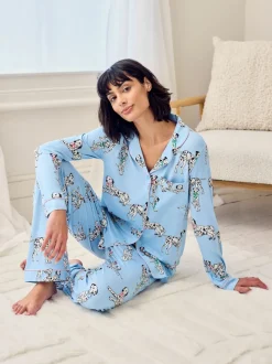 Chelsea Peers Pyjamas longs imprimé chiens dalmatien Ensemble