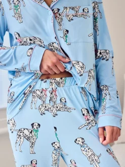 Chelsea Peers Pyjamas longs imprimé chiens dalmatien Ensemble