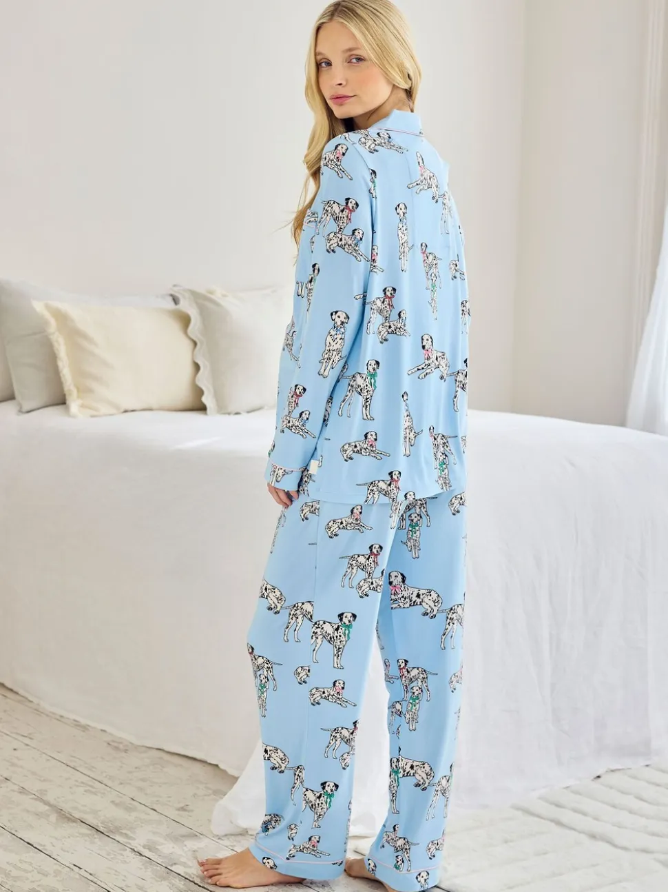 Chelsea Peers Pyjamas Long imprimé chiens dalmation Grossesse Ensemble