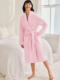 Chelsea Peers Robe de chambre en coton éponge brodée Good Morning