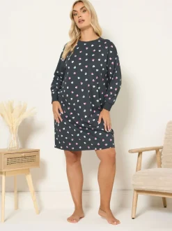 Chemise de nuit Yours Curve à manches longues