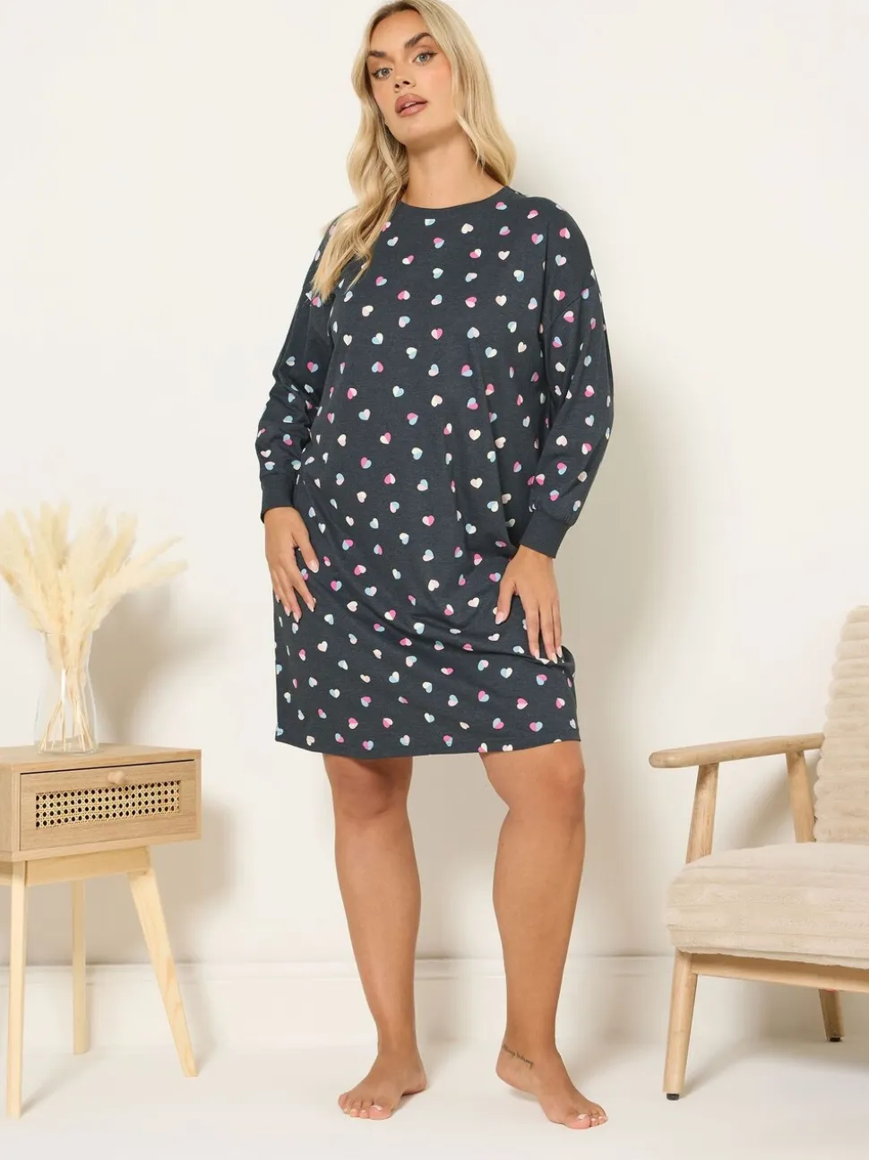 Chemise de nuit Yours Curve à manches longues