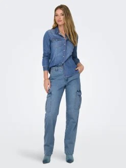 Chemise en denim léger ONLY 100 % coton