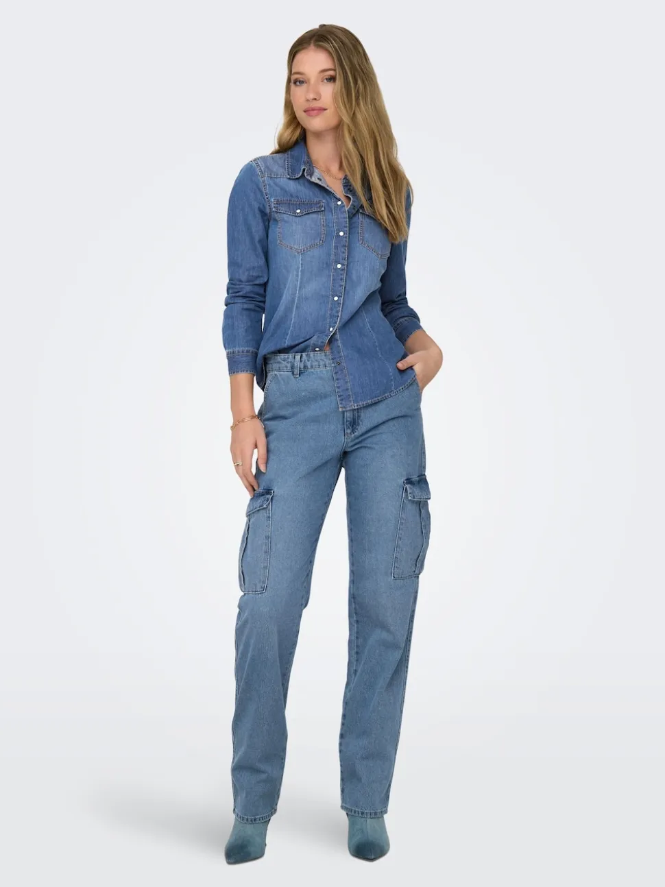 Chemise en denim léger ONLY 100 % coton