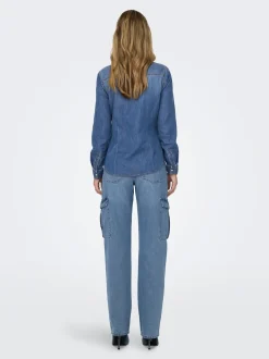 Chemise en denim léger ONLY 100 % coton