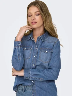 Chemise en denim léger ONLY 100 % coton