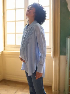Chemise Grossesse Seraphine à plis nervurés