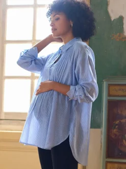 Chemise Grossesse Seraphine à plis nervurés