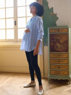 Chemise Grossesse Seraphine à plis nervurés