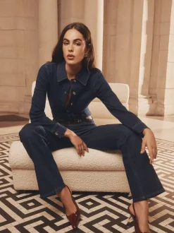 Chemise Lipsy Denim à col et taille cintrée
