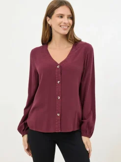 Chemise M&Co à manches longues délavée à l’acide