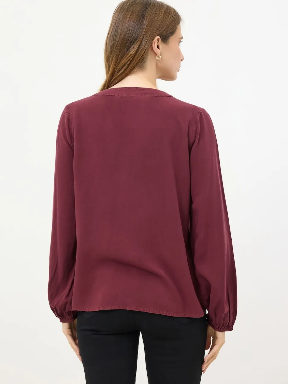 Chemise M&Co à manches longues délavée à l’acide