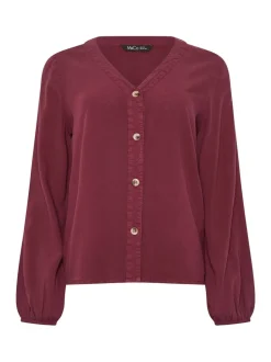Chemise M&Co à manches longues délavée à l’acide