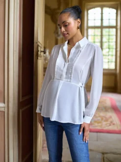 Chemise Seraphine maternité et allaitement avec anneau en D