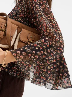 Chemisier Accessorize à volants à Imprimé Motif paisley Fleuri