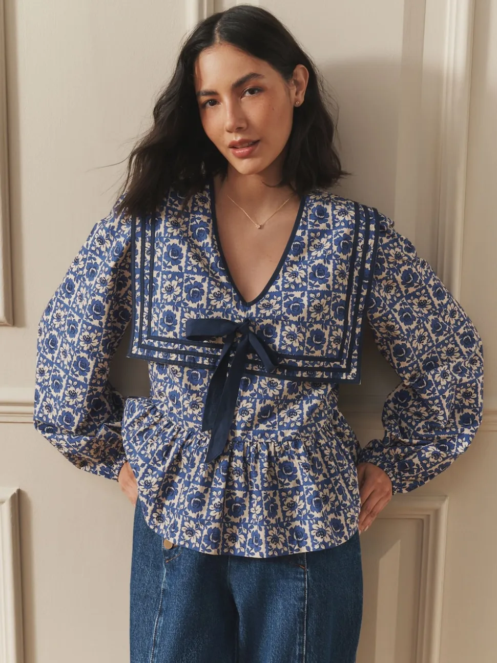 Chemisier Laura Ashley Sailor à col