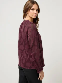 Chemisier M&Co jacquard à col en V