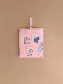 Chien en peluche rose - Cath Kidston mini sac shopper pliable