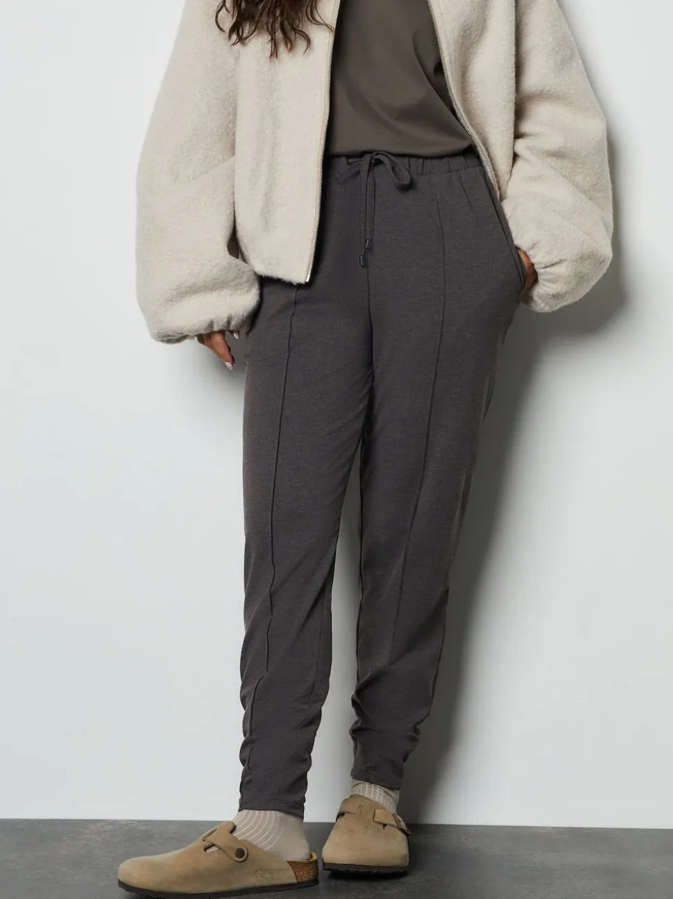 Chiné gris anthracite - Joggers Jersey