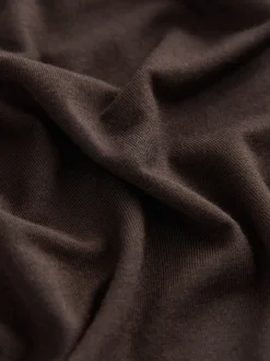 chocolat - Chemise de nuit Laura Ashley avec bordure en dentelle modale