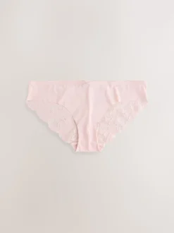 Chocolat Nude / Mauve / Rose - No VPL Lace Back Briefs 3 Pack