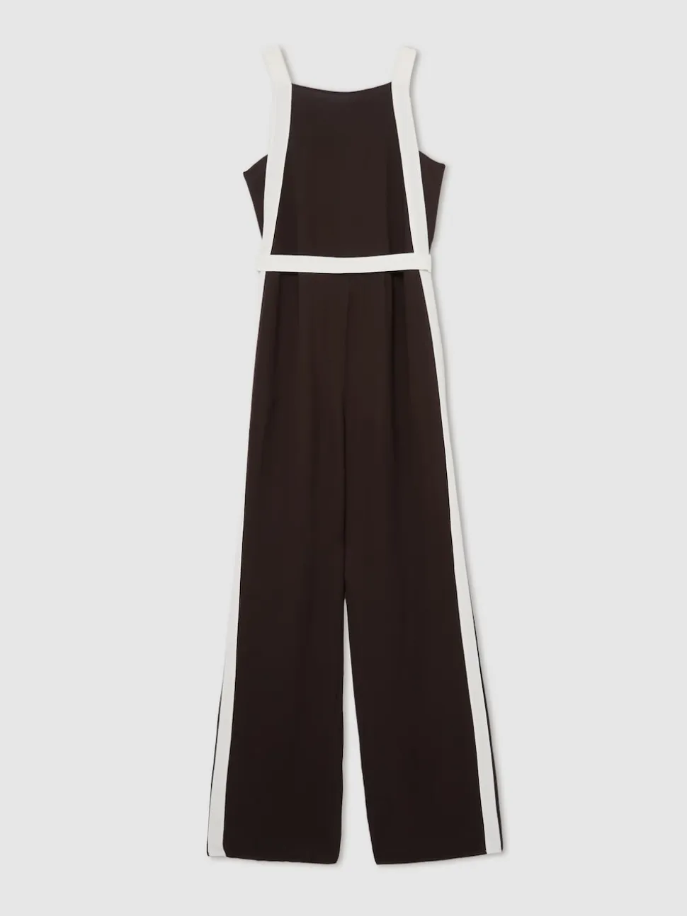 Chocolat/crème - Combinaison Ceinturé Ample Reiss Salma Color-block