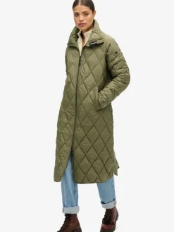 Ciboulette verte - Superdry Manteau de doublure Superlong Courtepointe