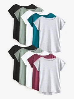 Classique - Lot de 10 T-shirts à manches courtes 100 % coton