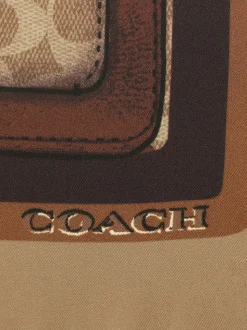 COACH Foulard carré en soie imprimé tigré