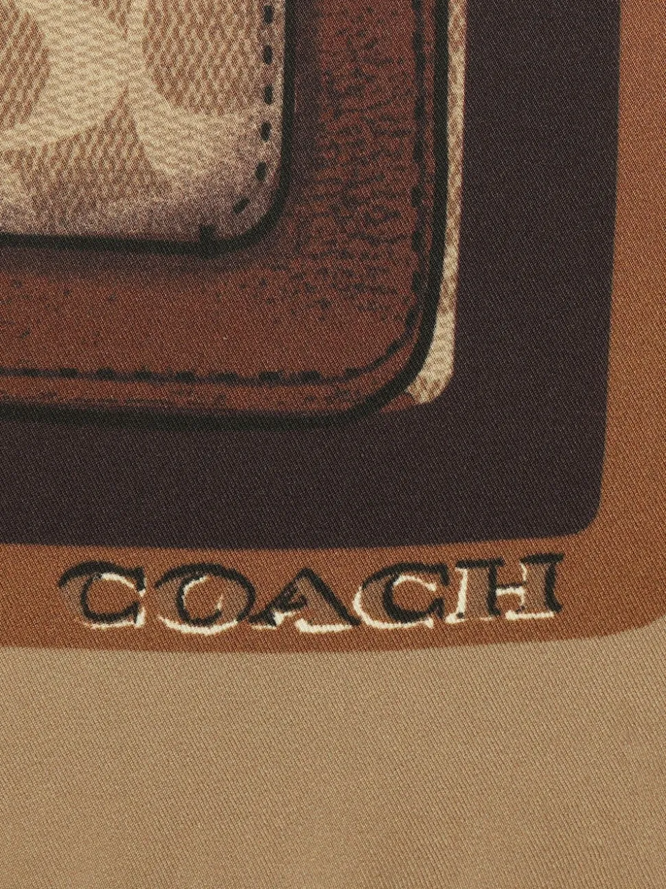 COACH Foulard carré en soie imprimé tigré