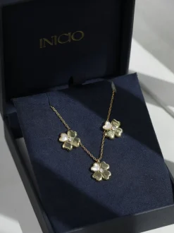 Coffret cadeau Inicio avec trèfle en zircone cubique