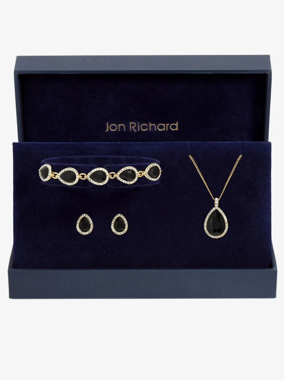 Coffret cadeau Jon Richard plaqué et Jets Pear Drop Ensemble