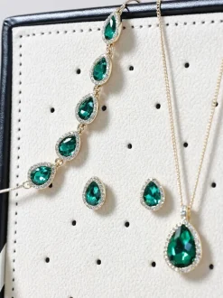 Coffret cadeau Jon Richard Emerald Pear Drop Trio Ensemble