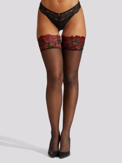 Collants Ann Summers en dentelle contrastée 100% coton