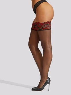 Collants Ann Summers en dentelle contrastée 100% coton