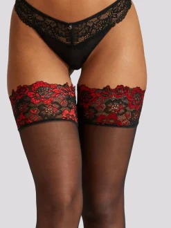 Collants Ann Summers en dentelle contrastée 100% coton