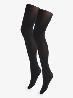 collants Pretty Polly Grandes tailles Opaques Noir Collants 60 Denier 2 Lot
