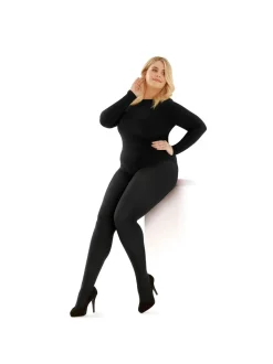collants Pretty Polly Grandes tailles Opaques Noir Collants 60 Denier 2 Lot