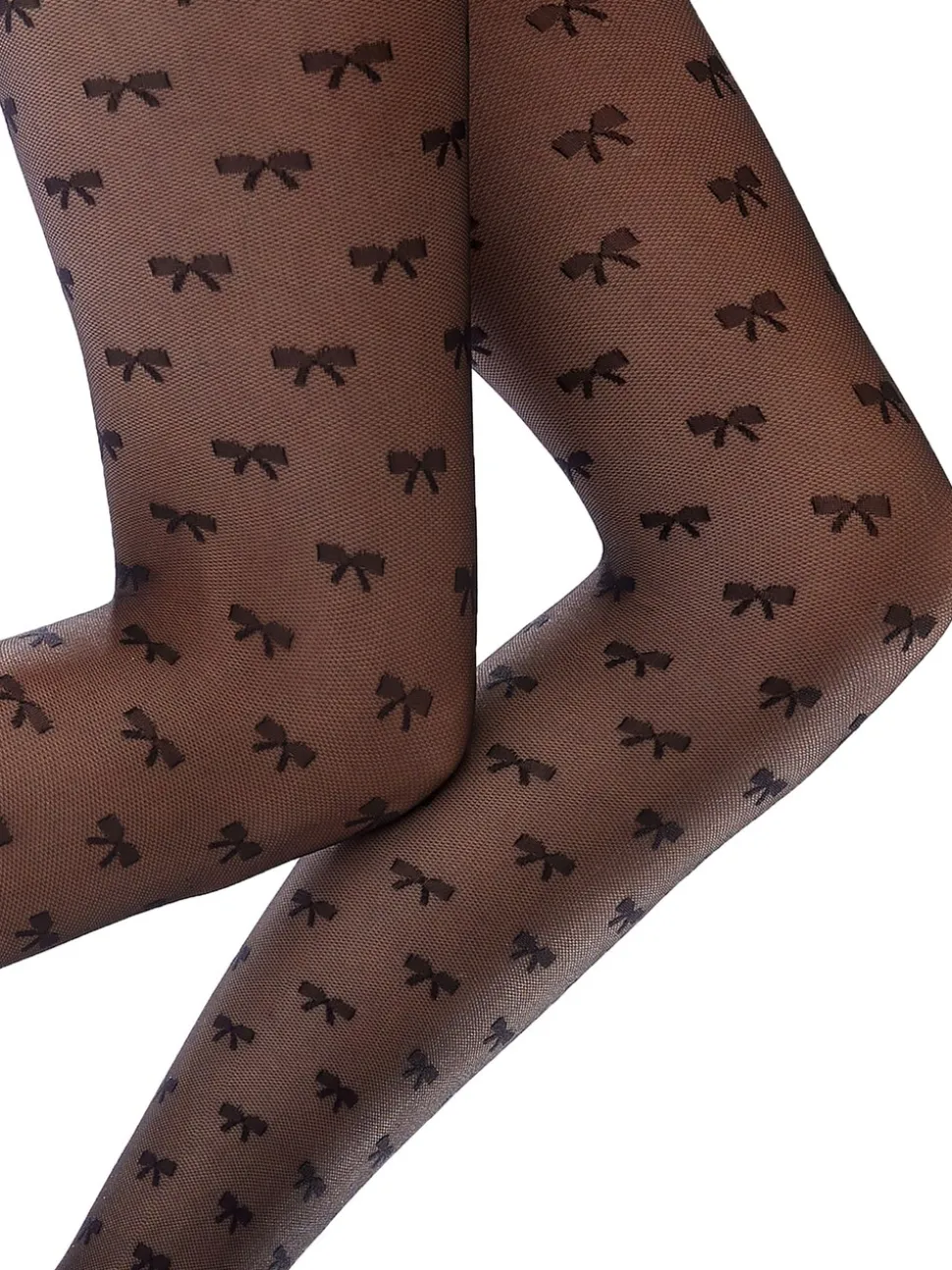 Collants Pretty Polly nœud & 40 denier opaques noirs Lot de 2 paires