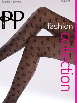 Collants Pretty Polly nœud & 40 denier opaques noirs Lot de 2 paires