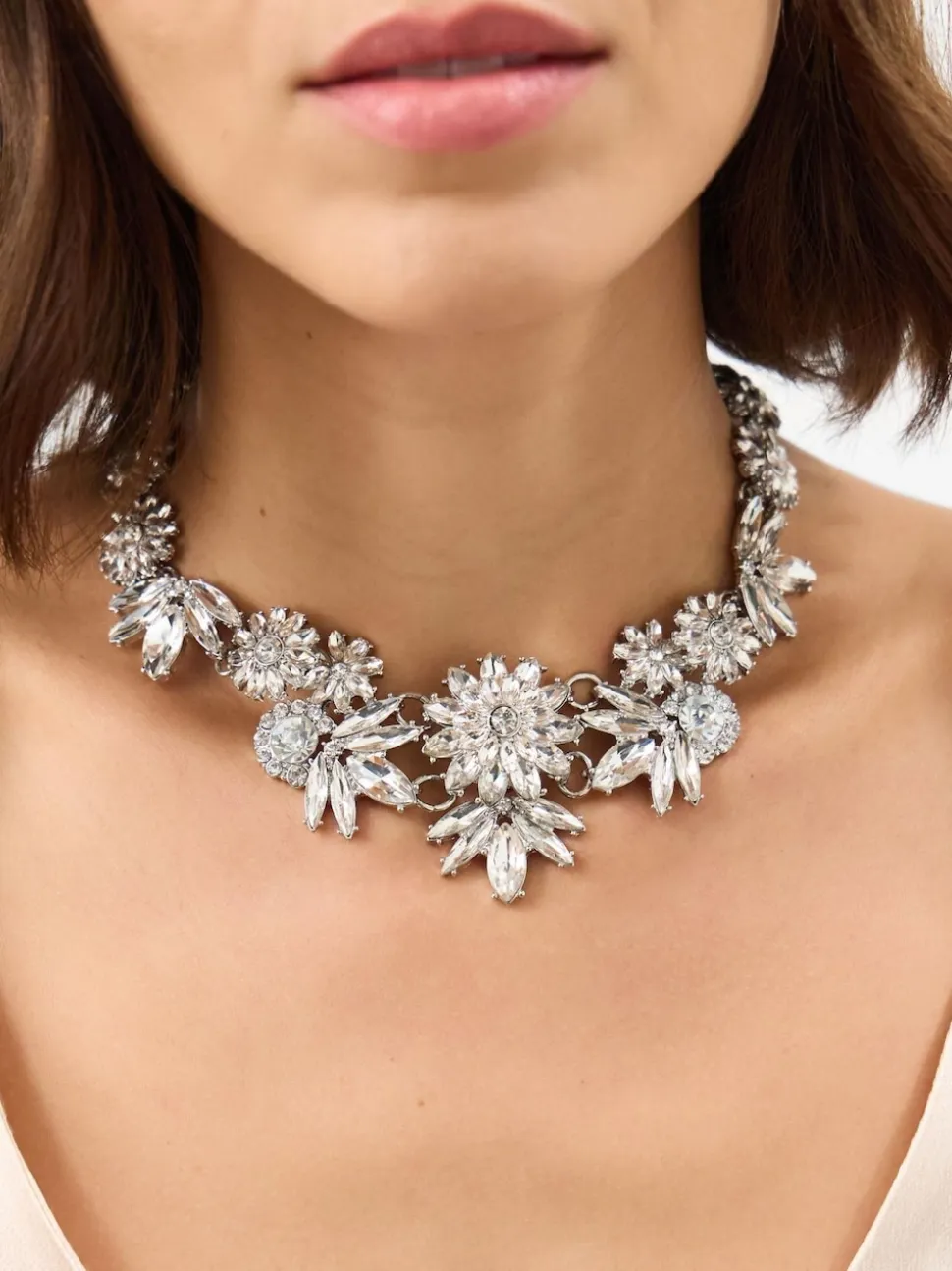Collier Accessorize Fleuri Crystal Statement