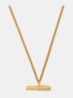 Collier Accessorize pendentif barre en T en acier inoxydable