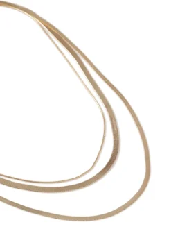 Collier Aela Or Tone en chaîne serpent multirang