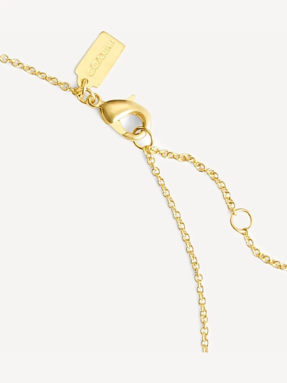 Collier COACH Tone Pearl Signature Pendentif