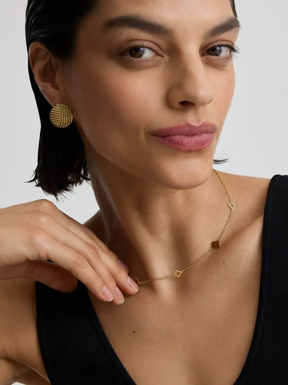 Collier D.louise imperméable à trèfles multicolores