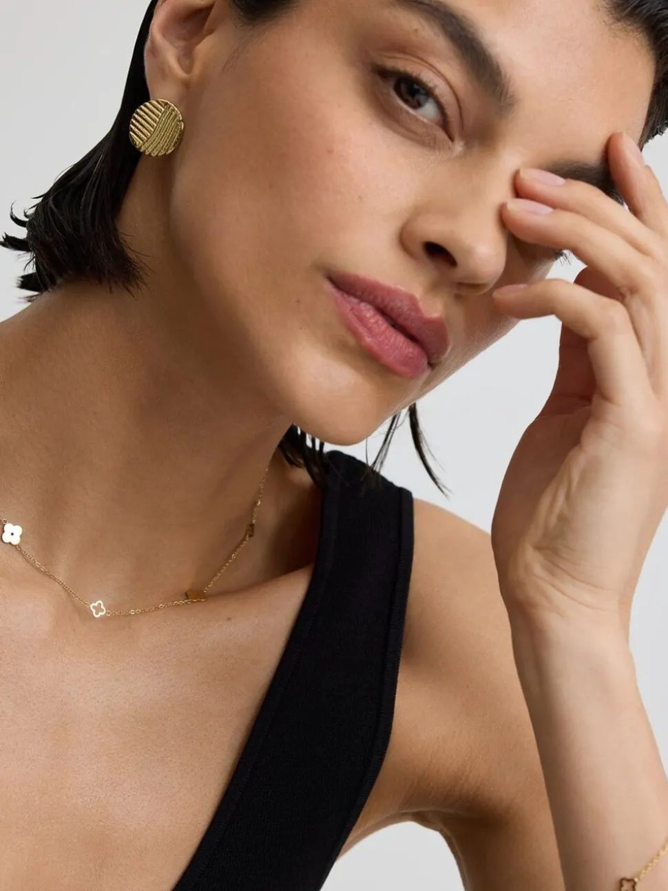 Collier D.louise imperméable à trèfles multicolores