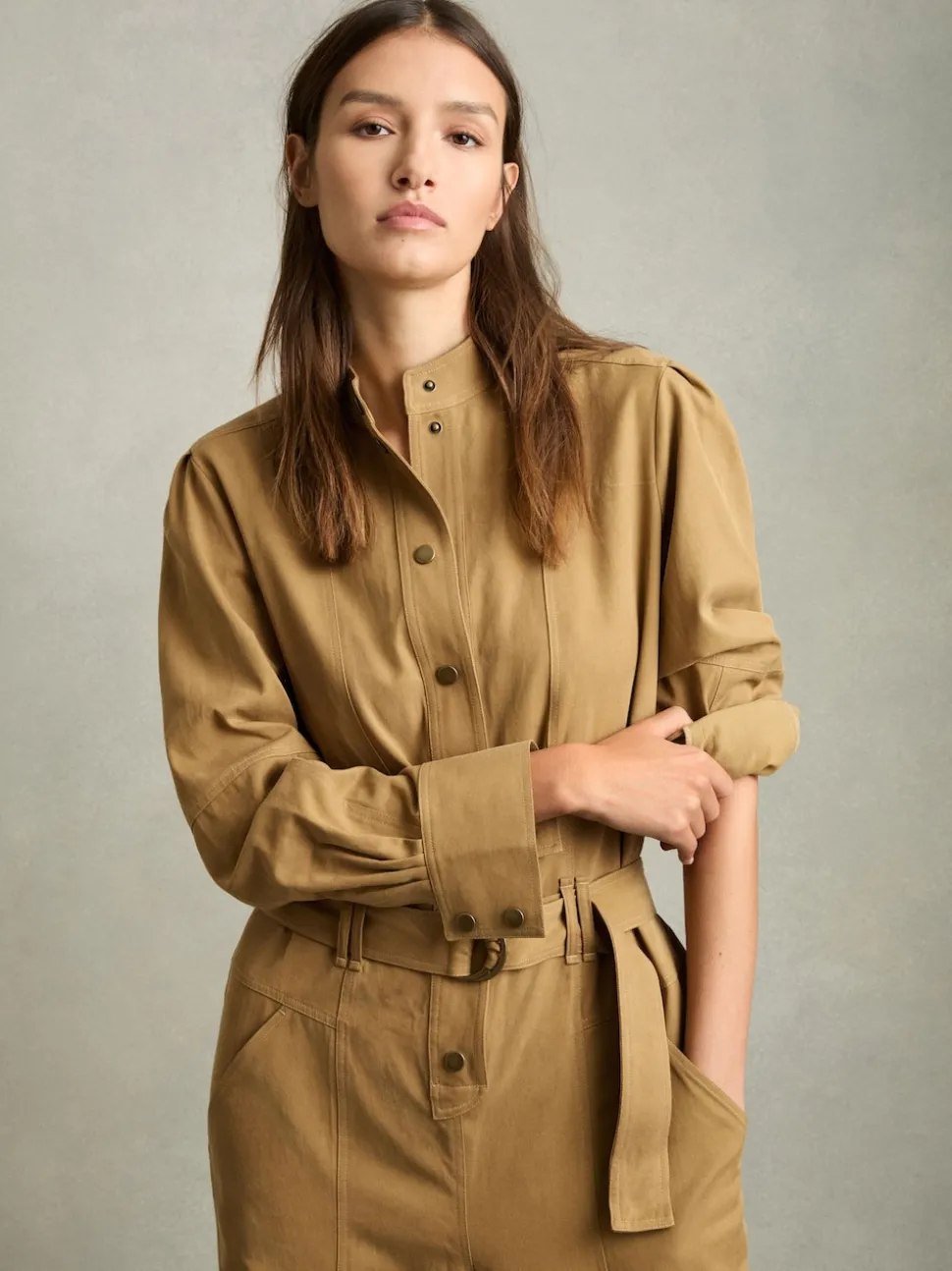 Combinaison ample en lyocell et coton Reiss Mina