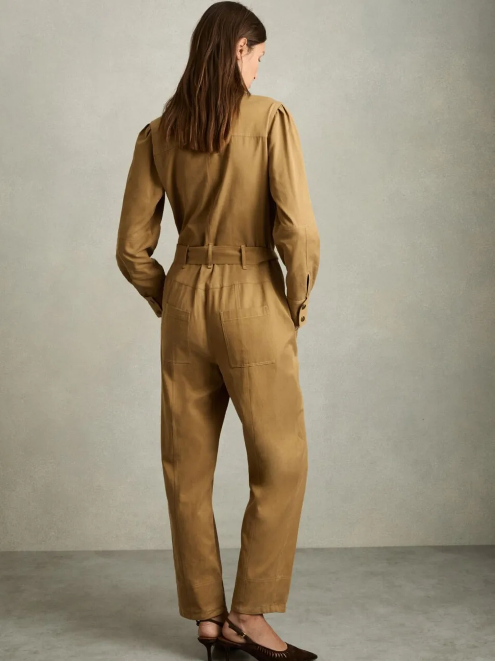 Combinaison ample en lyocell et coton Reiss Mina